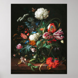 Poster Jan Davidsz de Heem, Vase des fleurs, 1660