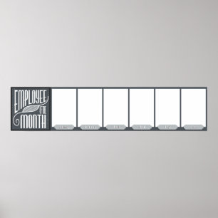 Poster JAN-JUN employé du mois affichage photo