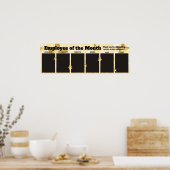 Poster JAN-JUN employé du mois affichage photo (Cuisine)