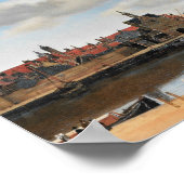 Poster Jan Vermeer - Vue sur Delft (Coin)