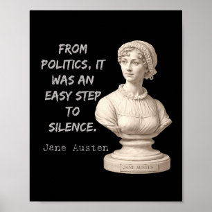 Poster Jane Austen - De la politique au silence