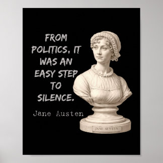 Poster Jane Austen - De la politique au silence