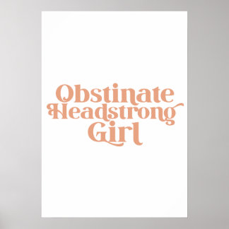 Poster Jane Austen Fille Têtue Et Volontaire