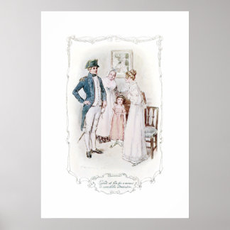Poster Jane Austen Mansfield Park Illustration Imprimer