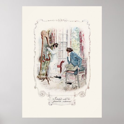 Poster Jane Austen Mansfield Park Illustration Imprimer (Devant)