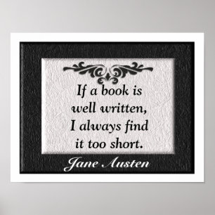 Poster Jane Austen Quote