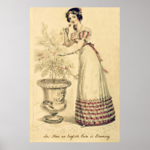 Poster Jane Austen Regency Ball Gown