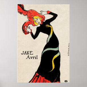 Poster Jane Avril (1899) par Henri de Toulouse-Lautrec