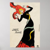 Poster Jane Avril de la danseuse Art nouveau par Toulouse (Devant)