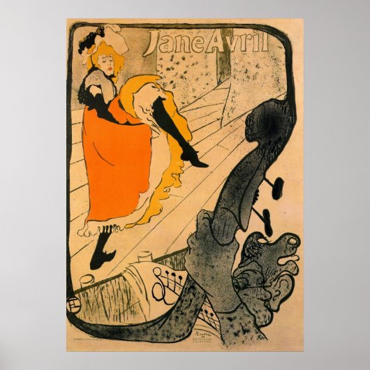 Poster Jane Avril par Toulouse-Lautrec (Devant)