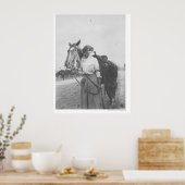 Poster Jane Bernoudi et son cheval (Cuisine)