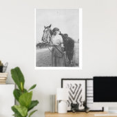 Poster Jane Bernoudi et son cheval (Bureau à domicile)