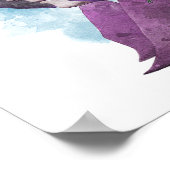 Poster Jane Eyre Bonnet Fleurs violettes et bleues (Coin)