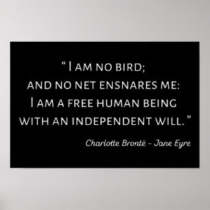 Poster Jane Eyre Citation II - Style classique