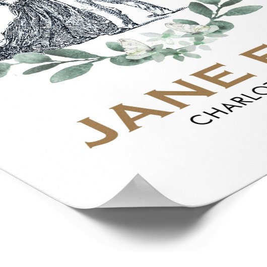 Poster Jane Eyre et Edward Rochester avec Wreath (Coin)