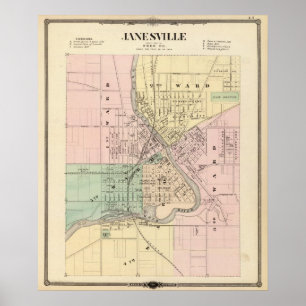 Poster Janesville, siège du comté de Rock Co