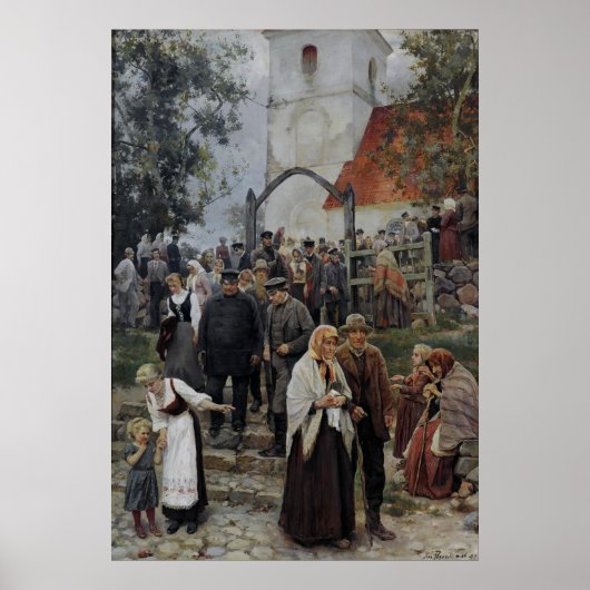 Poster Janis Rozentals après l'église (Devant)