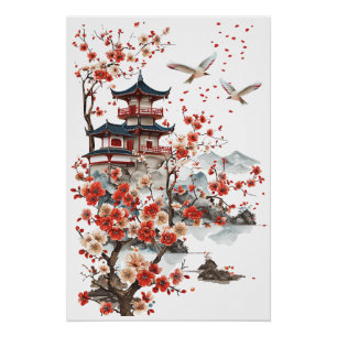 Poster Janoxisi - printemps en rouge (1/4) - téléchargeme