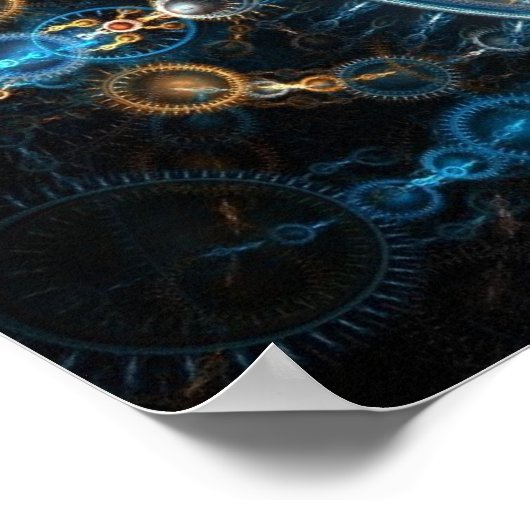 Poster Jantes Abstraites fractales (Coin)