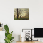 Poster Janus la Cour - Au bord d'une forêt de chênes (Bureau à domicile)