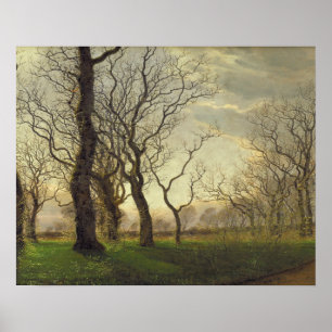Poster Janus la Cour - Au bord d'une forêt de chênes