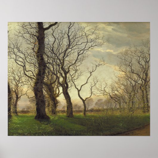 Poster Janus la Cour - Au bord d'une forêt de chênes (Devant)