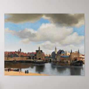 Poster Janv. Vermeer - vue sur Delft
