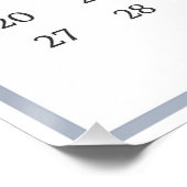 Poster Janvier 2026 Snowy Mountain Calendrier Page (Coin)