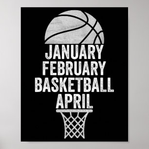 Poster Janvier Février Basket Avril Mars College Ba