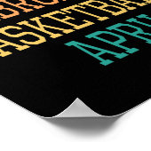 Poster Janvier Février Basketball Avril Pour tous Basketb (Coin)