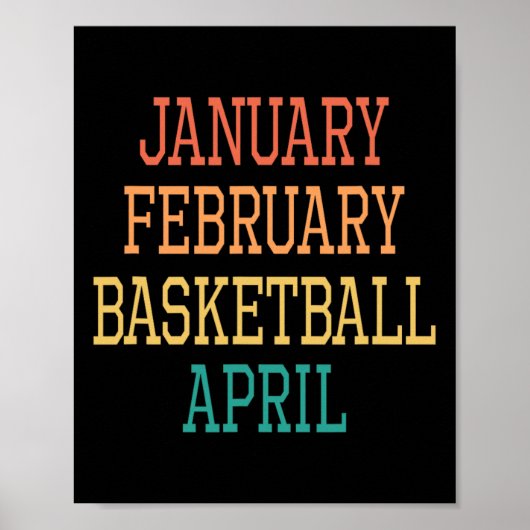 Poster Janvier Février Basketball Avril Pour tous Basketb (Devant)