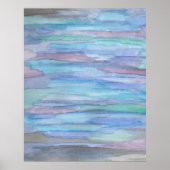 Poster Janvier Matin Bleu Abstrait (Devant)