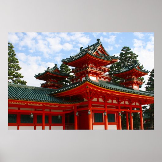 Poster japan red shrine (Devant)