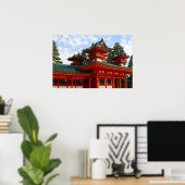 Poster japan red shrine (Bureau à domicile)
