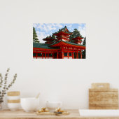 Poster japan red shrine (Cuisine)