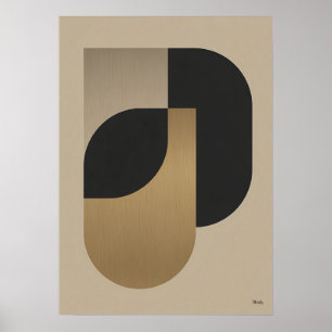 Poster Japandi Luxe Minimal Géométrique Abstrait Art Mura