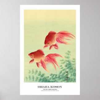 Poster Japanese Art Print - Ohara Koson - Goldfish