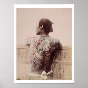Poster Japanese Bridegroom's Tattoos, c.1880 (photo)