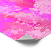 Poster Japanese flowers pink patterns (Coin)