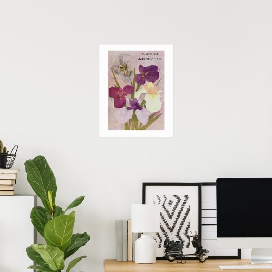  POSTER "JAPANESE IRIS" (Thuiskantoor)