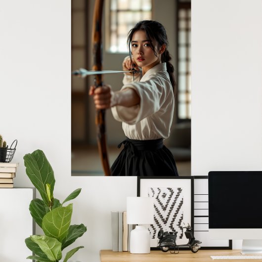 Poster Japanese Kyudo The Way Of The Bow (Bureau à domicile)