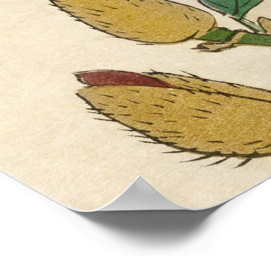 Poster Japanese painting by koson ohara, 小原古邨の日本画 (Coin)