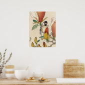 Poster Japanese painting by koson ohara, 小原古邨の日本画 (Cuisine)