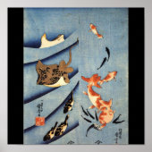 Poster Japanese Sea Life, art japonais ancien. c. Années  (Devant)
