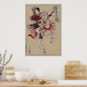 Poster Japanese Ukiyo-e Hangakujo by Yoshitoshi (Cuisine)