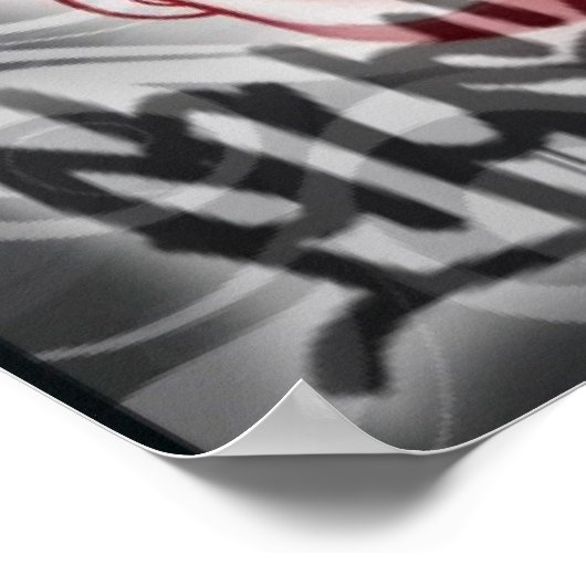 Poster Japans masker en draak (Hoek)