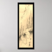 Poster: JAPANSE AFDRUKKING VAN TWEE KONIJNEN EN HE Poster (Voorkant)