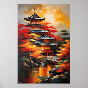 Poster   Japanse cultuur   Olieverfstijl