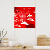 Poster Japanse origami (Keuken)