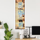 Poster " Japon : 1984 Carte historique ... (Bureau à domicile)